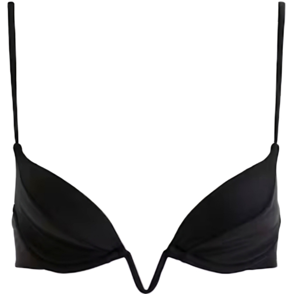 NWT Mugler x HM Black Padded Bikini Bra Top, Exclusive Sz 0, 2, 4, 8